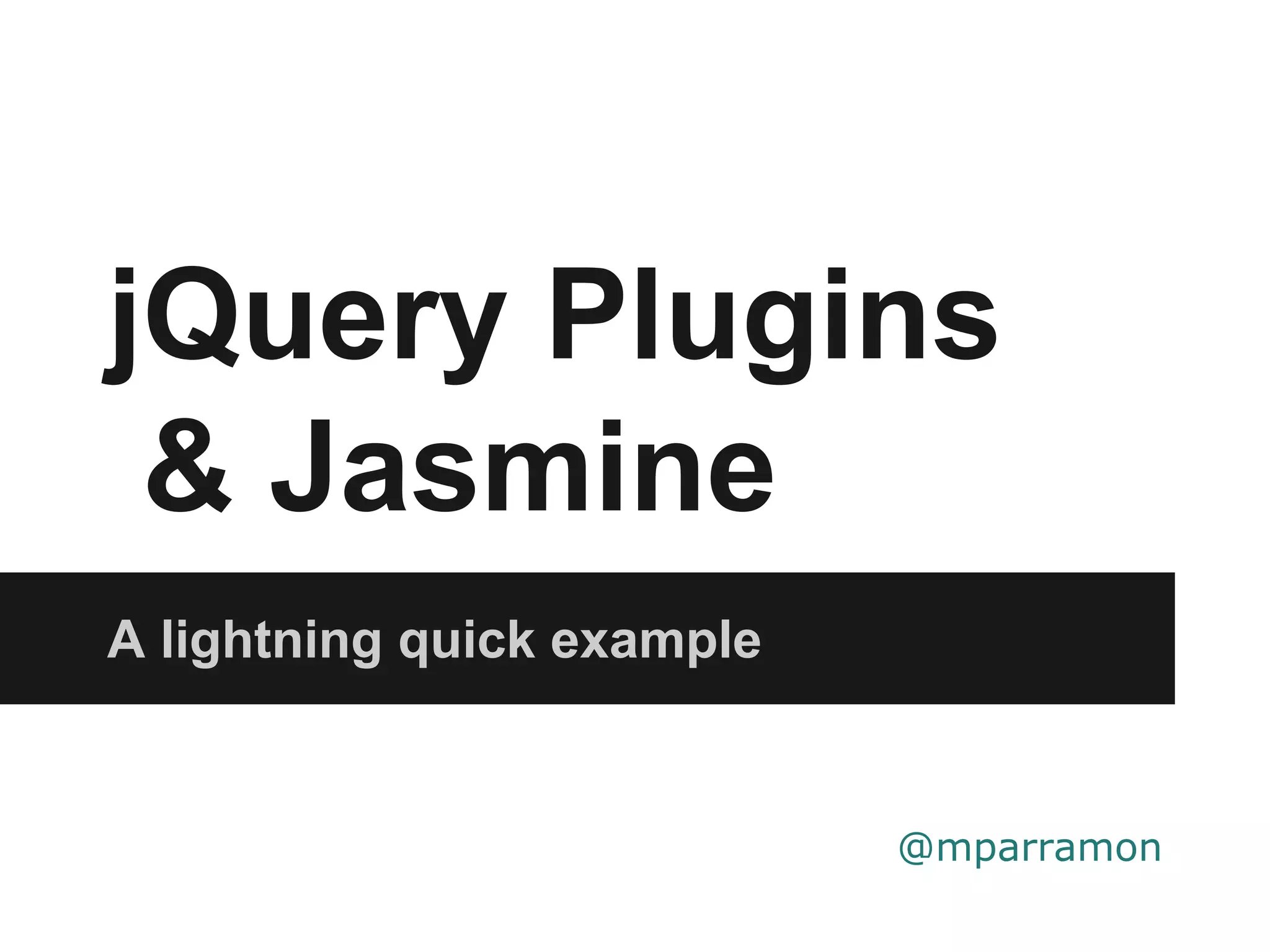 Cover slide of jQuery plugin & testing with Jasmine
